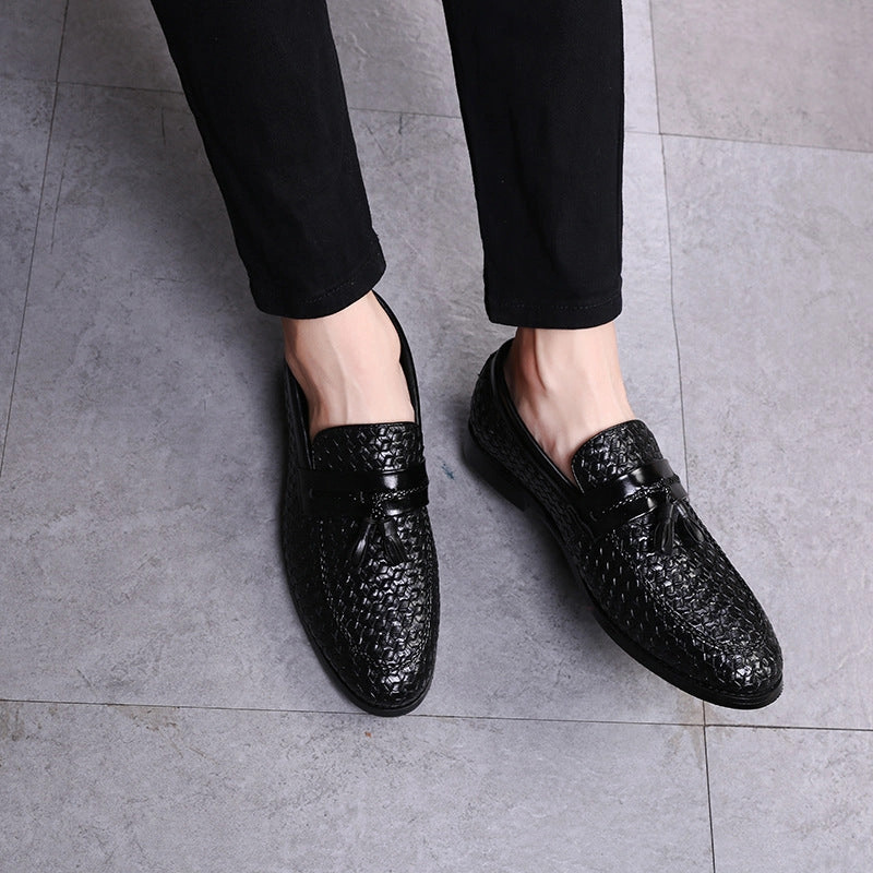 Shimano Flat Pedal Shoes Lustrous Weave with Tassel Men Loafers Shoes