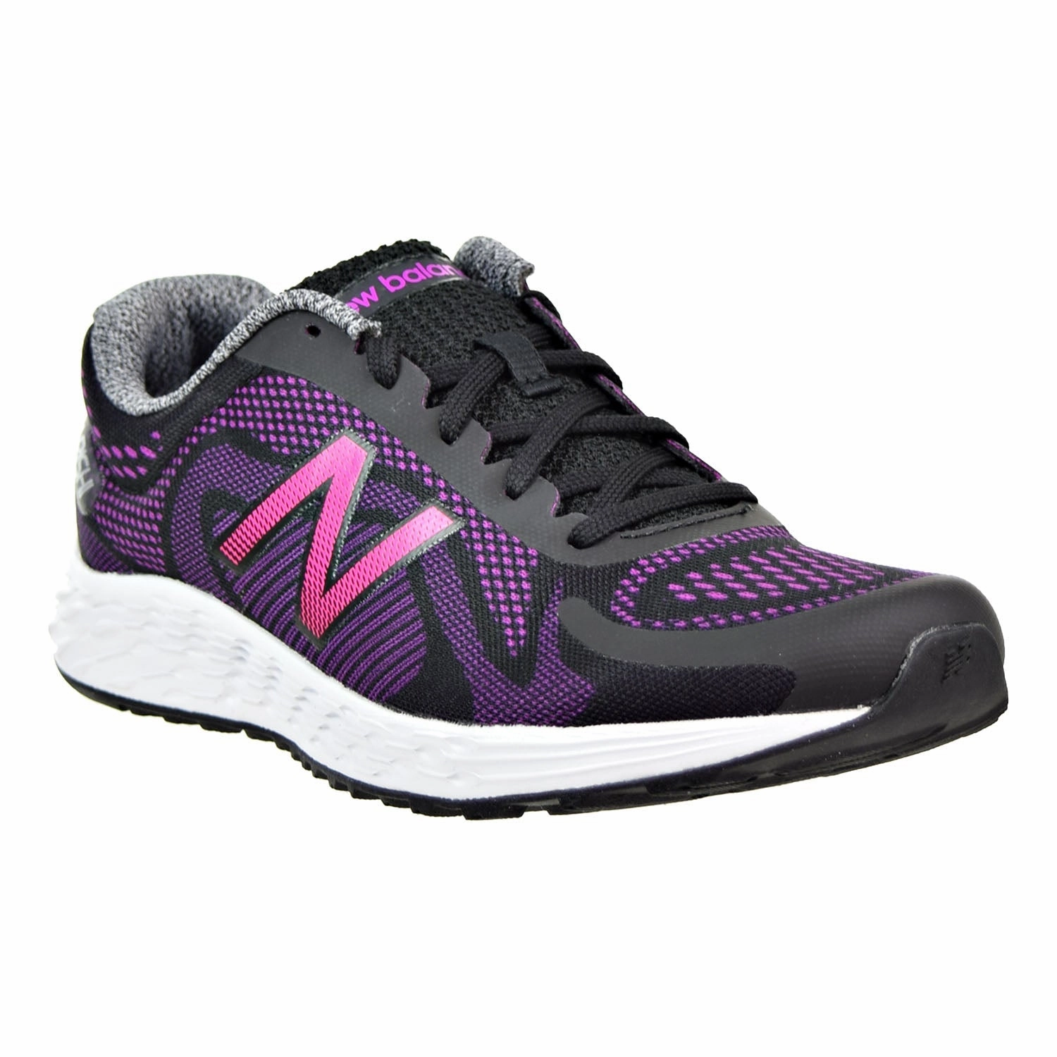 New Balance 2002r Grey Black New Balance Arishi Big Kid's Running Shoes Black/Purple