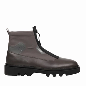 Mazerata Grey Mens Zip up Latest Fashion Boots Sneaker Boots