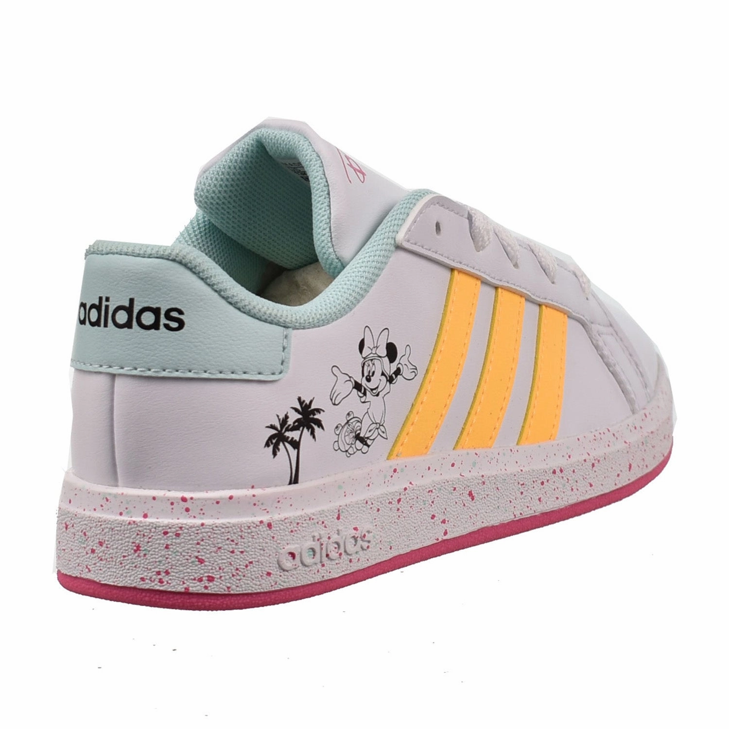 Different Types Of Adidas Shoes Adidas Grand Court x Disney Little Kids' Shoes Cloud White-Spark-Pulse Magenta