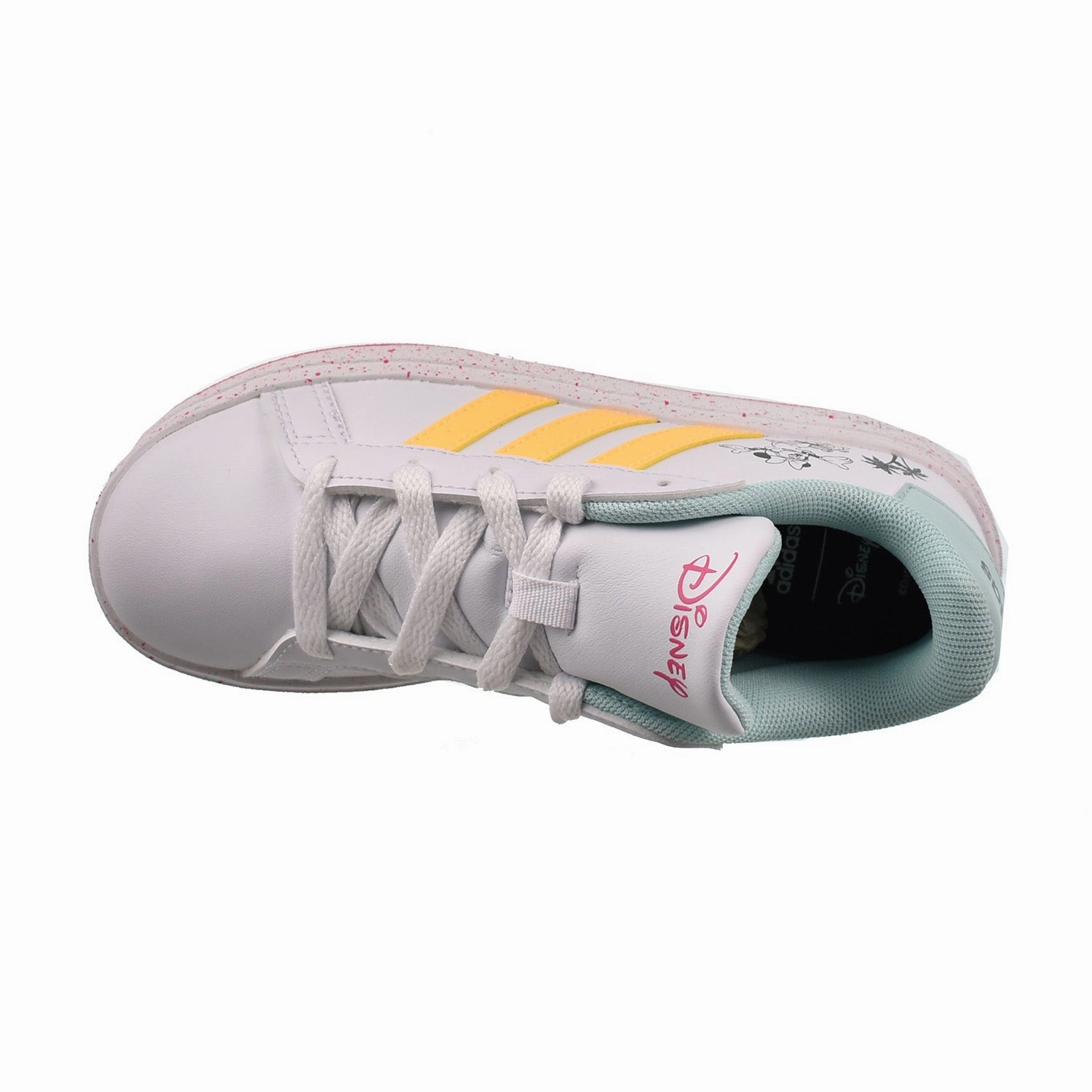 Adidas Grand Court x Disney Little Kids' Shoes Cloud White-Spark-Pulse Magenta Adidas Shoe Finder