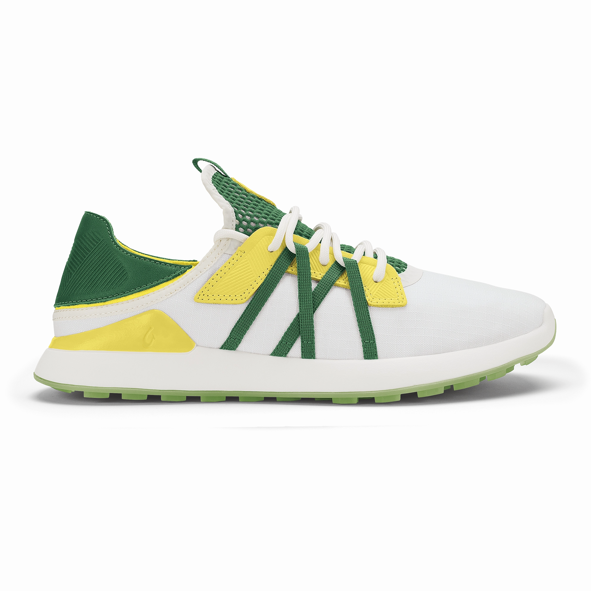 Manele - Bright White / Yellow Hibiscus Waterproof Spikeless Golf