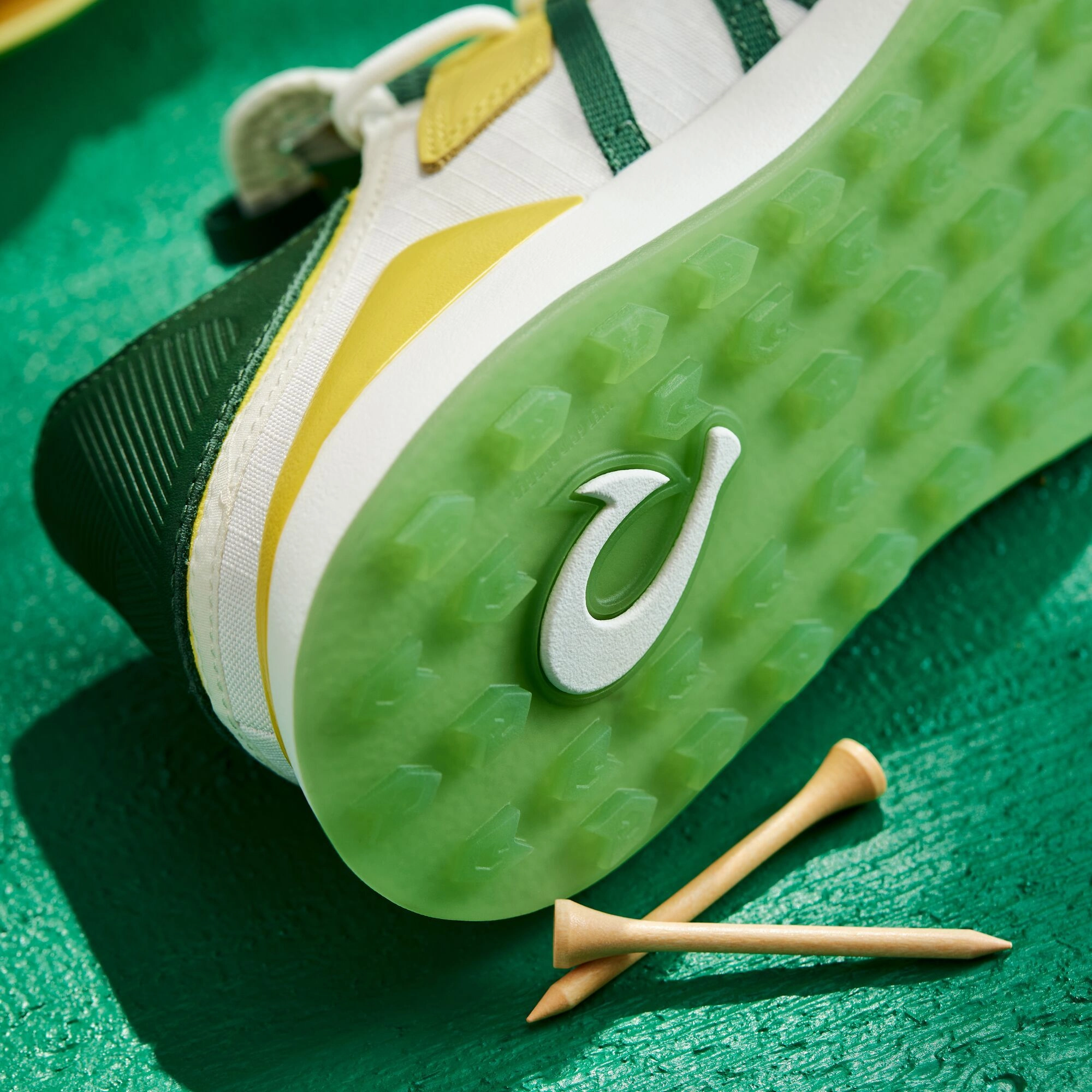 Manele - Bright White / Yellow Hibiscus Yeezy Golf Shoes