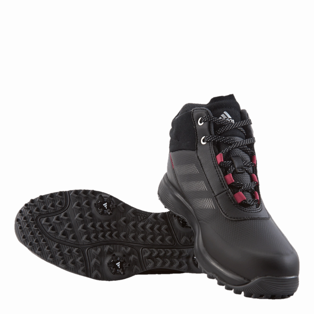 S2G Mid-Cut Golf Shoes Core Black / Dark Silver Metallic / Wild Pink No Tie Golf Shoes