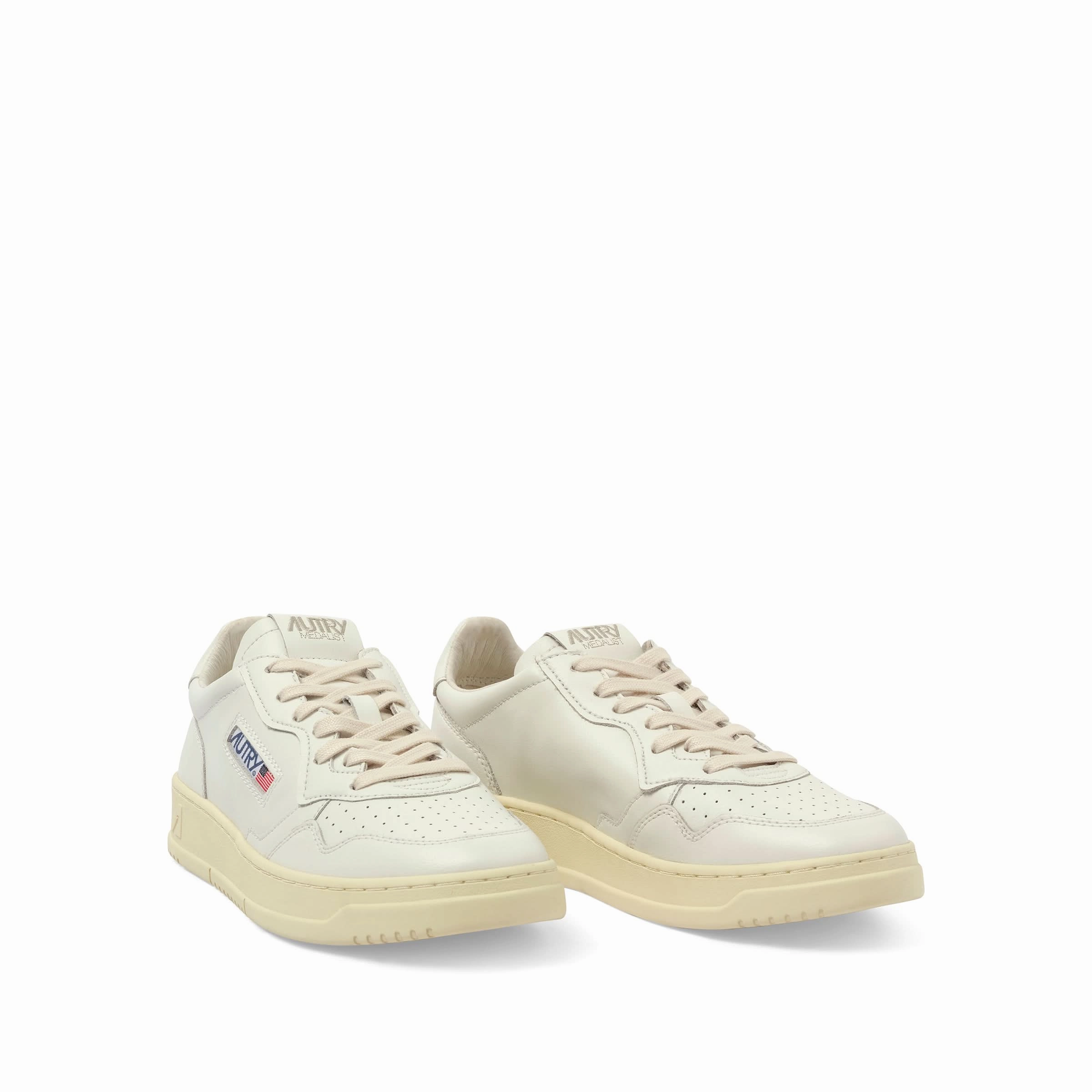 Prada Cup Sneakers Medalist Low Sneakers in White/White