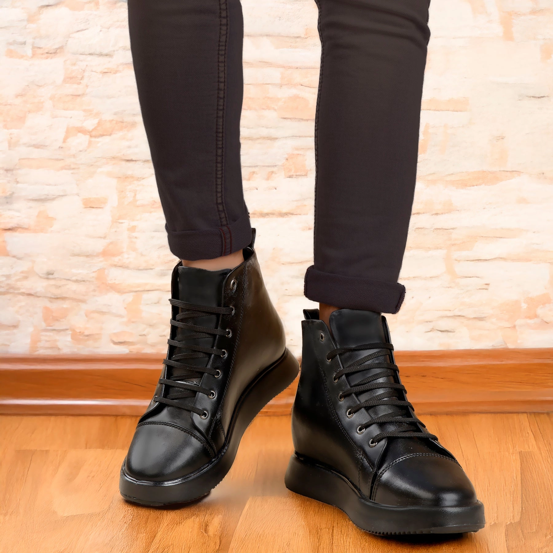 King Toe Boots Men's 3.74 Inch (9.5CM) Hidden Height Increasing Boot