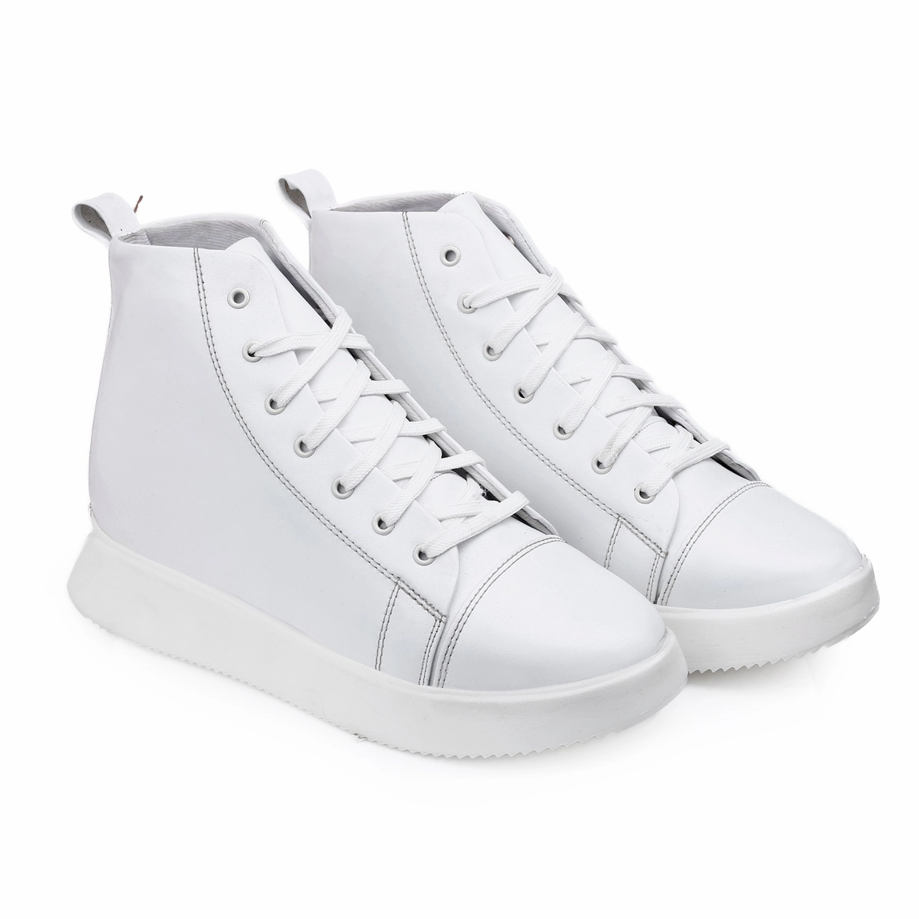 Men's 3.74 Inch (9.5CM) Hidden Height Increasing Boot Chunky Combat Boots