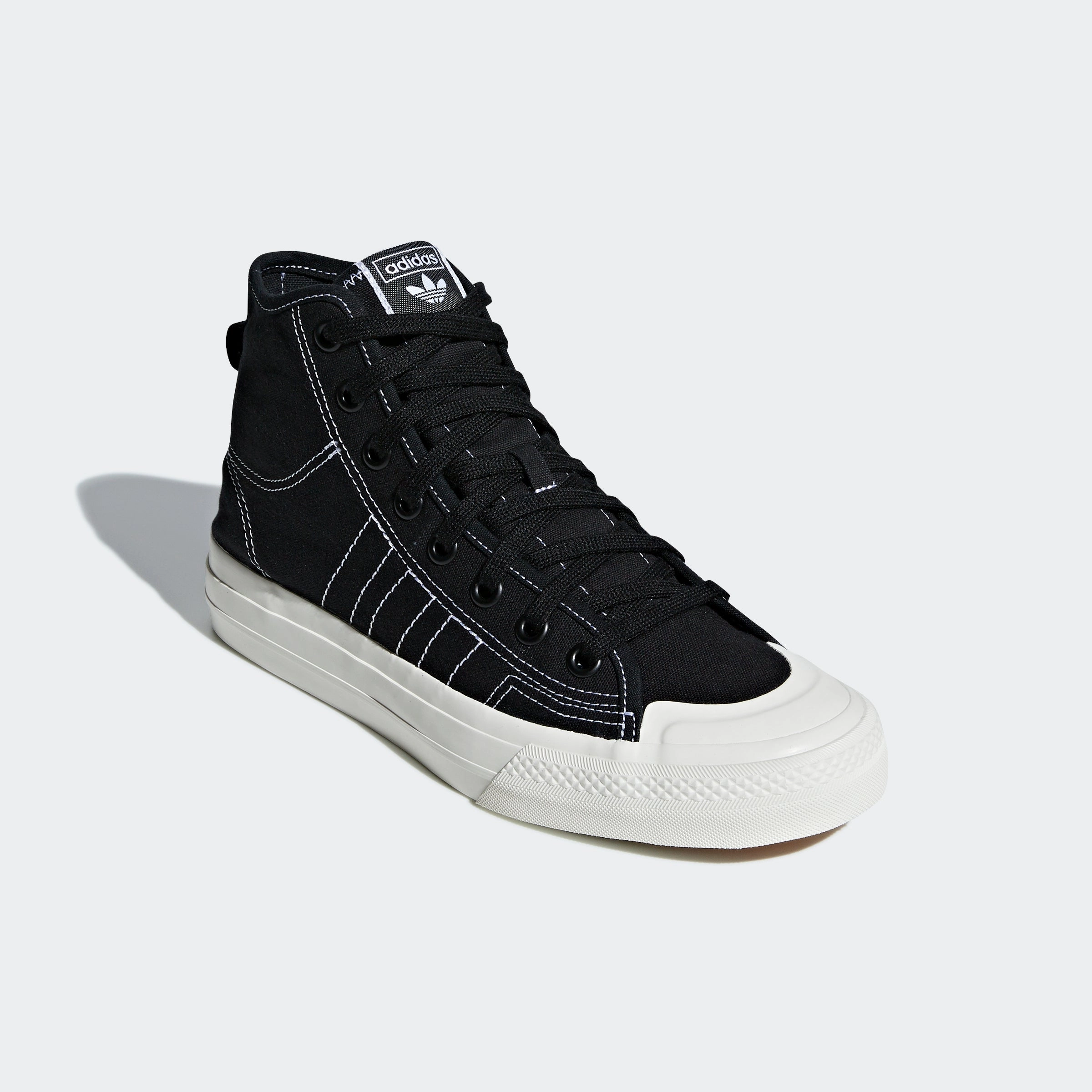 Men's adidas Originals Nizza RF Hi Shoes Black Best Adidas Tennis Shoe