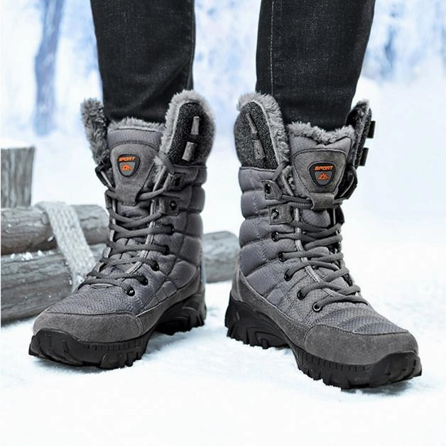 Men's faux fur anti-skid mid calf snow boots | Winter warm outdoors hiking shoes Keen Wp Boots