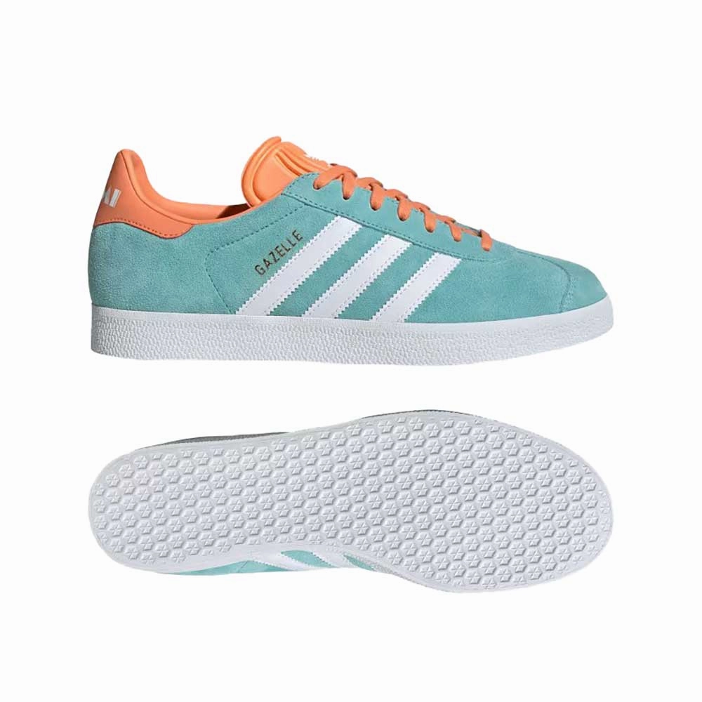 Men's Gazelle MLS Indoor Soccer Shoe - Easy Mint/Cloud White/Easy Orange - Regular (D) Tennis Shoes Adidas