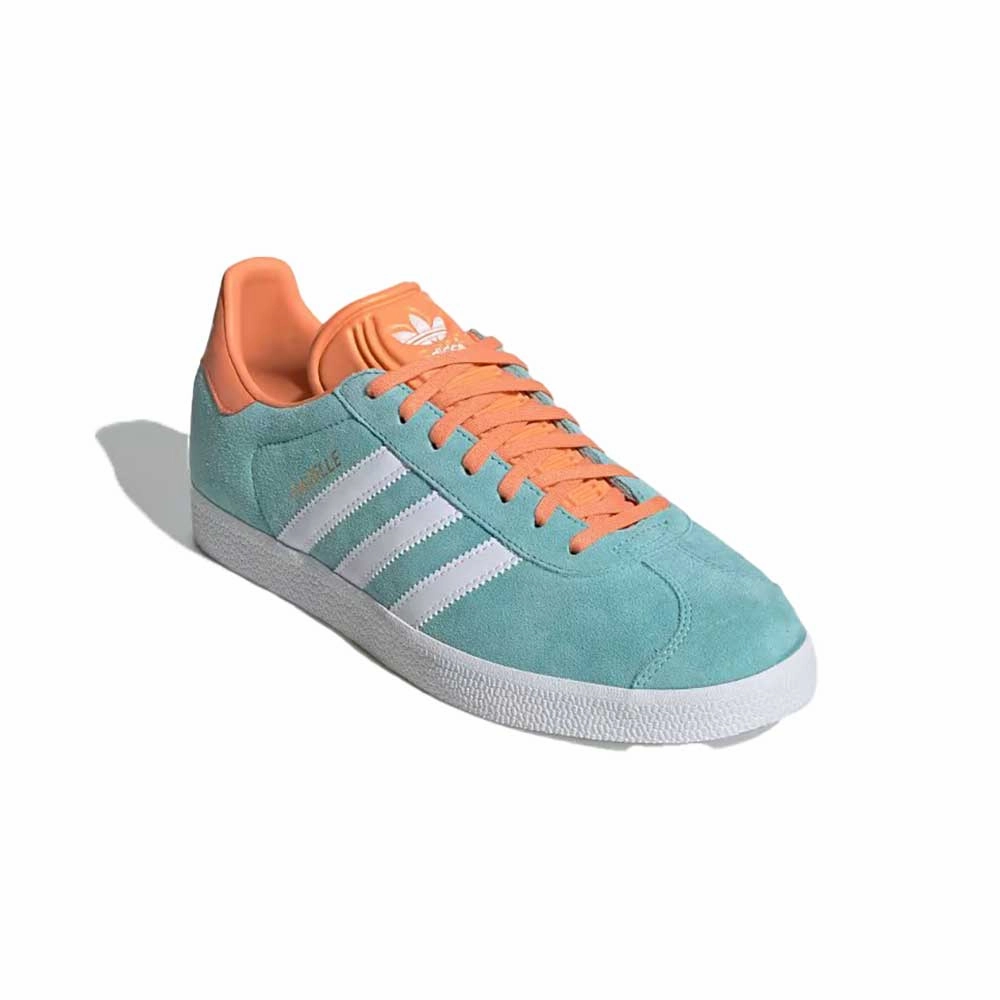 Adidas Adizero 3.0 Basketball Shoes Men's Gazelle MLS Indoor Soccer Shoe - Easy Mint/Cloud White/Easy Orange - Regular (D)