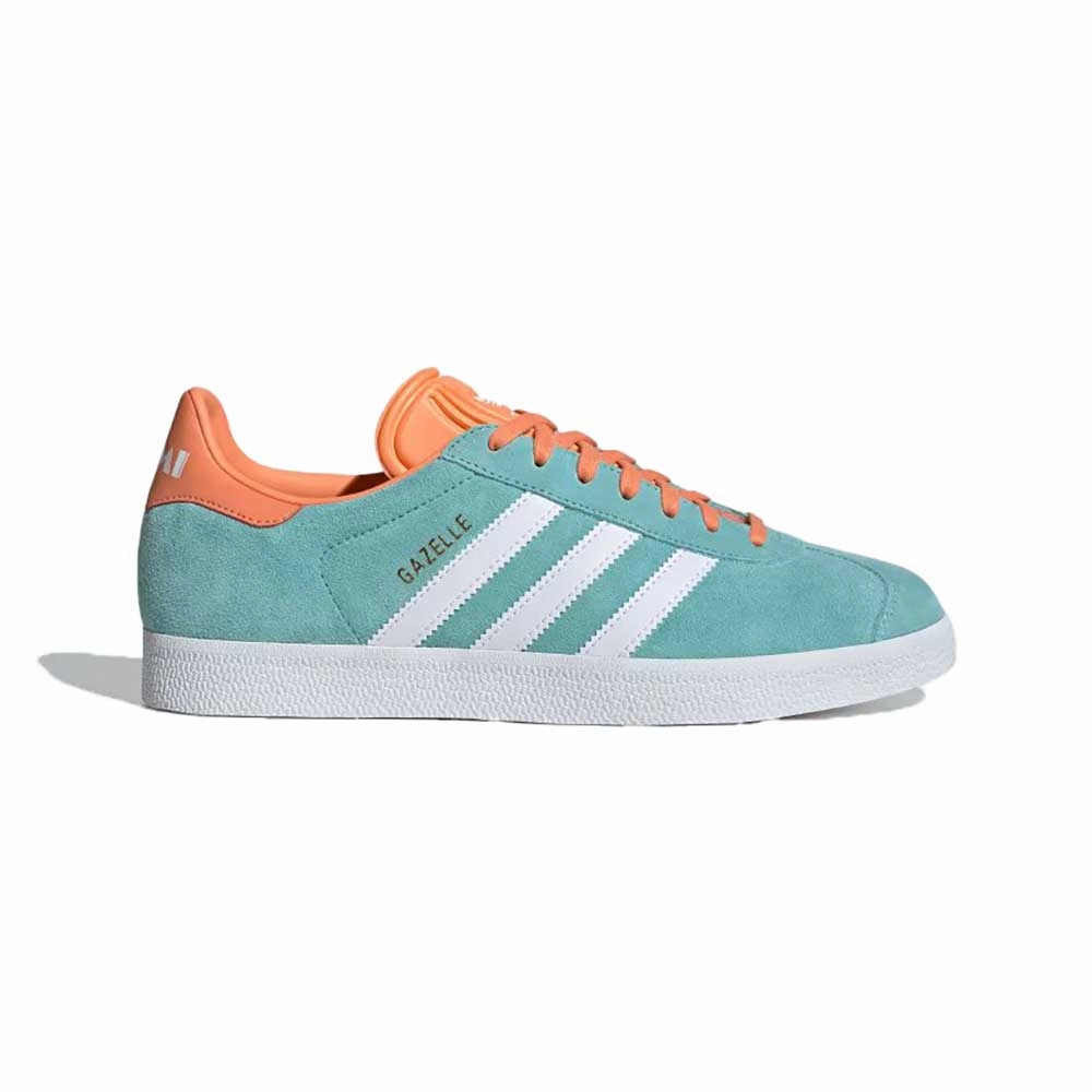 Adidas Roma Shoes Men's Gazelle MLS Indoor Soccer Shoe - Easy Mint/Cloud White/Easy Orange - Regular (D)