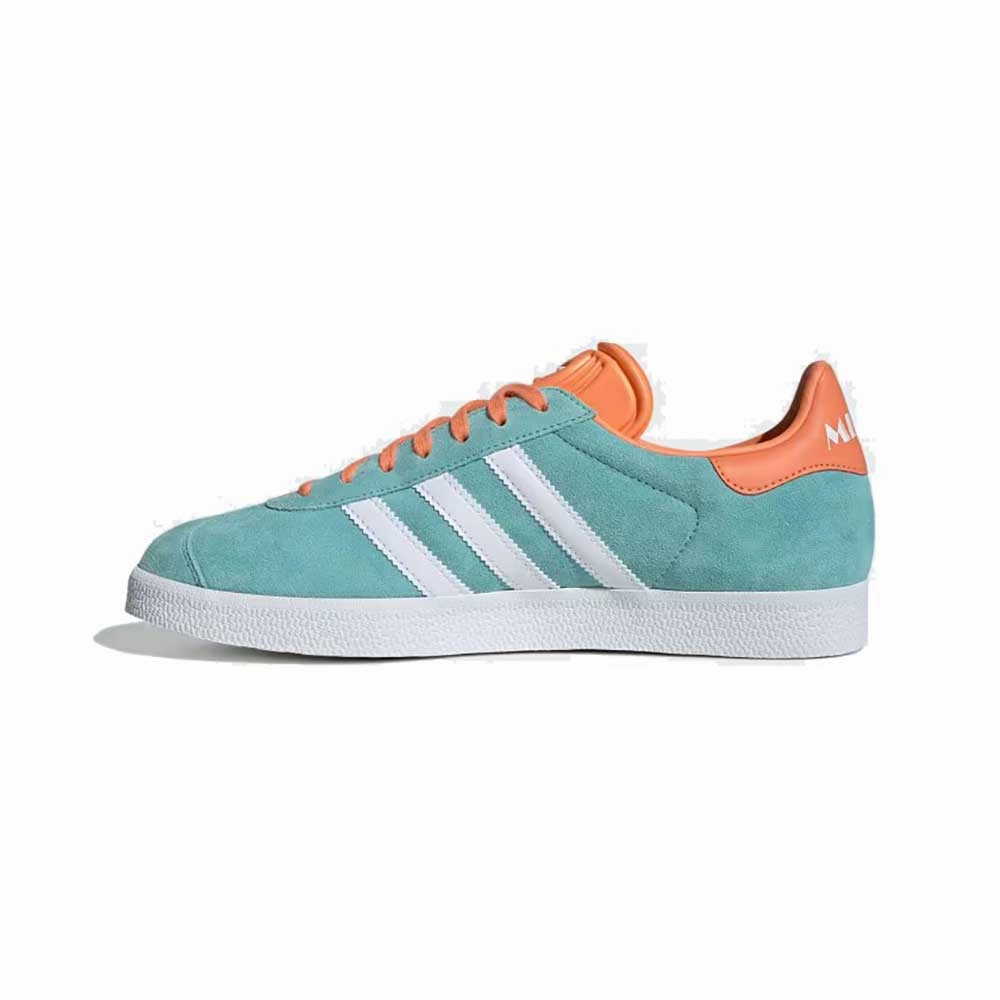 The Grinch Shoes Adidas Men's Gazelle MLS Indoor Soccer Shoe - Easy Mint/Cloud White/Easy Orange - Regular (D)