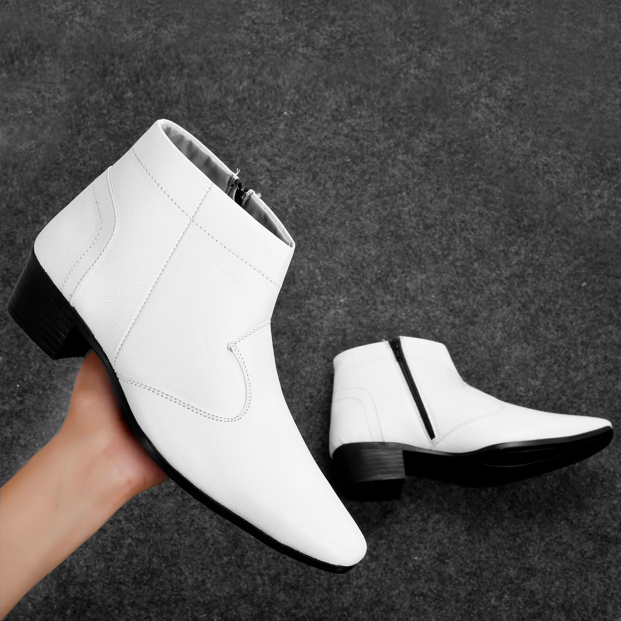 Army Danner Boots Men's Height Increasing Faux Leather Formal Boots