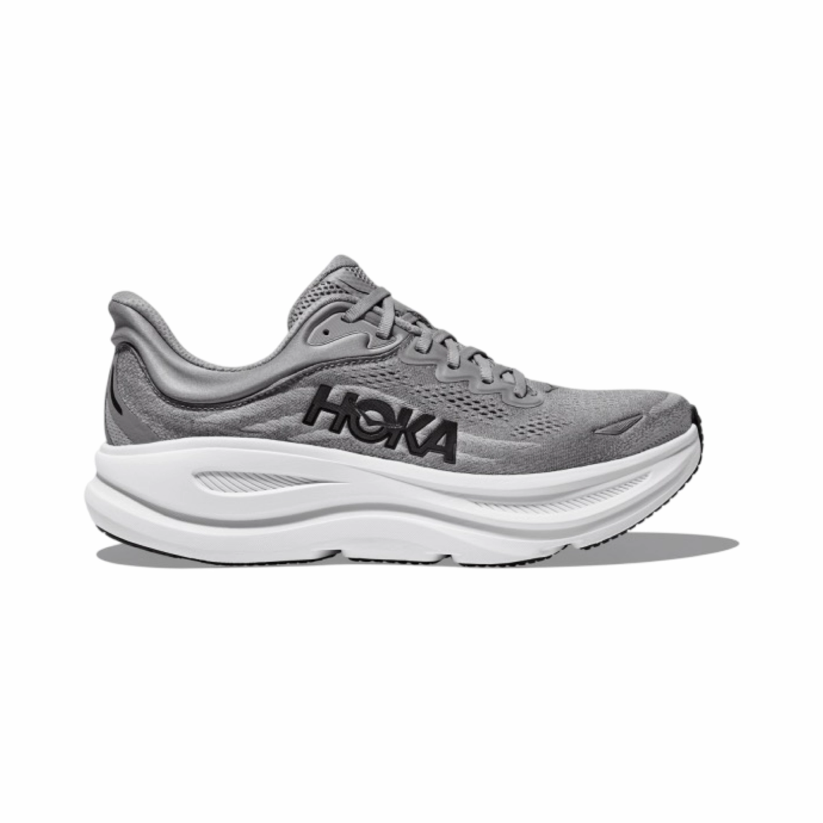 Men's Hoka Bondi 9 2E Width Galactic Grey Stellar Grey Shoes Sale Or Clearance