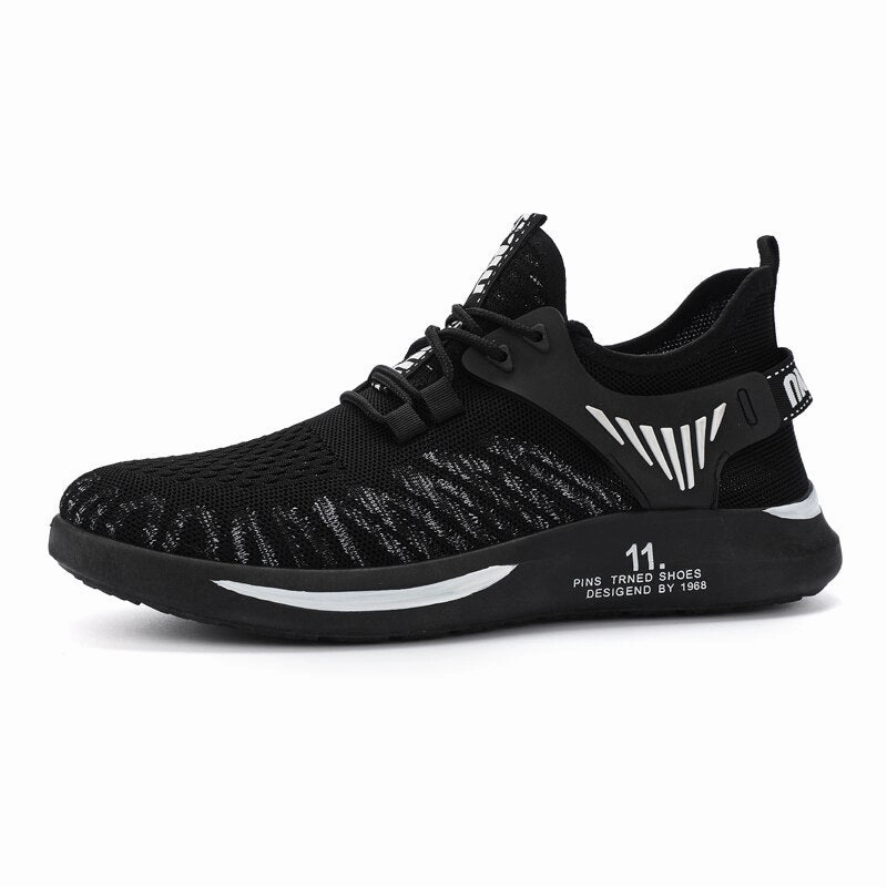 Running Shoes Without Shoelaces Men's sports running shoes elastic non-slip breathable fashion men's shoes vulcanized shoes