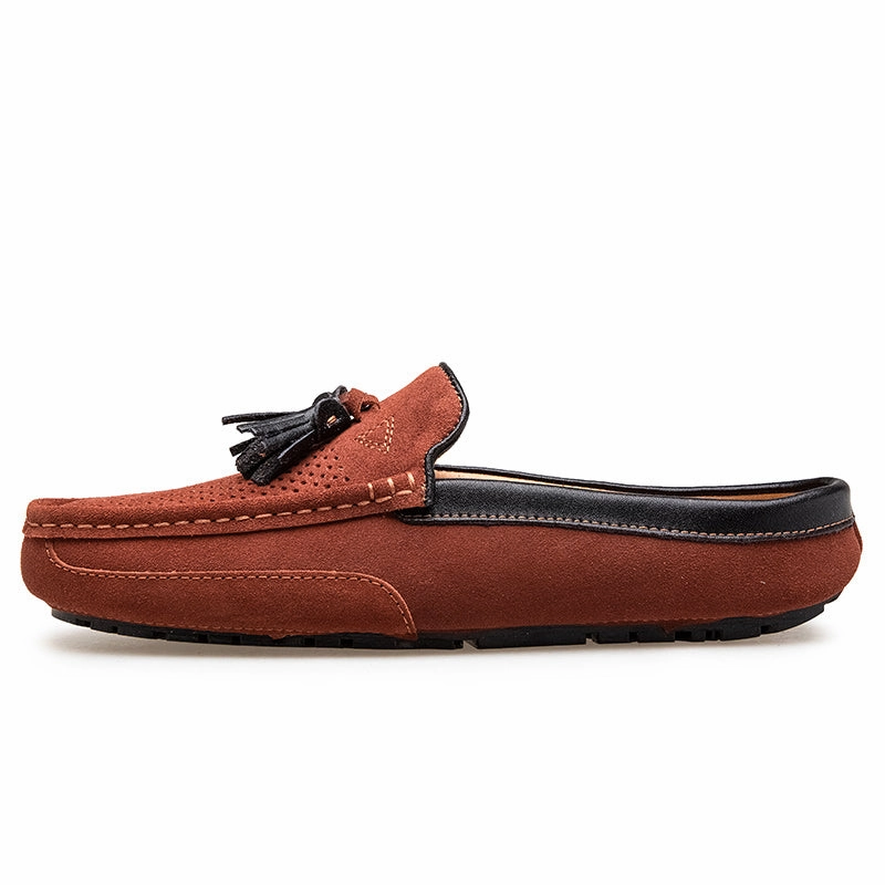 Men's Tassel Perforated Driving Clogs Shaving Clogs Sink