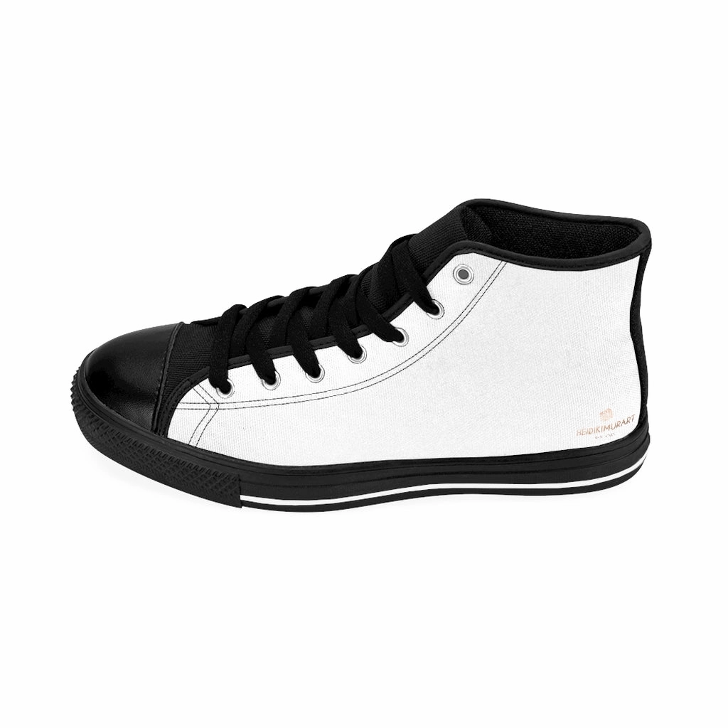 Dr Martens Industrial Steel Toe Boots Men's White High-top Sneakers, Solid Color Minimalist Designer Tennis Running Shoes