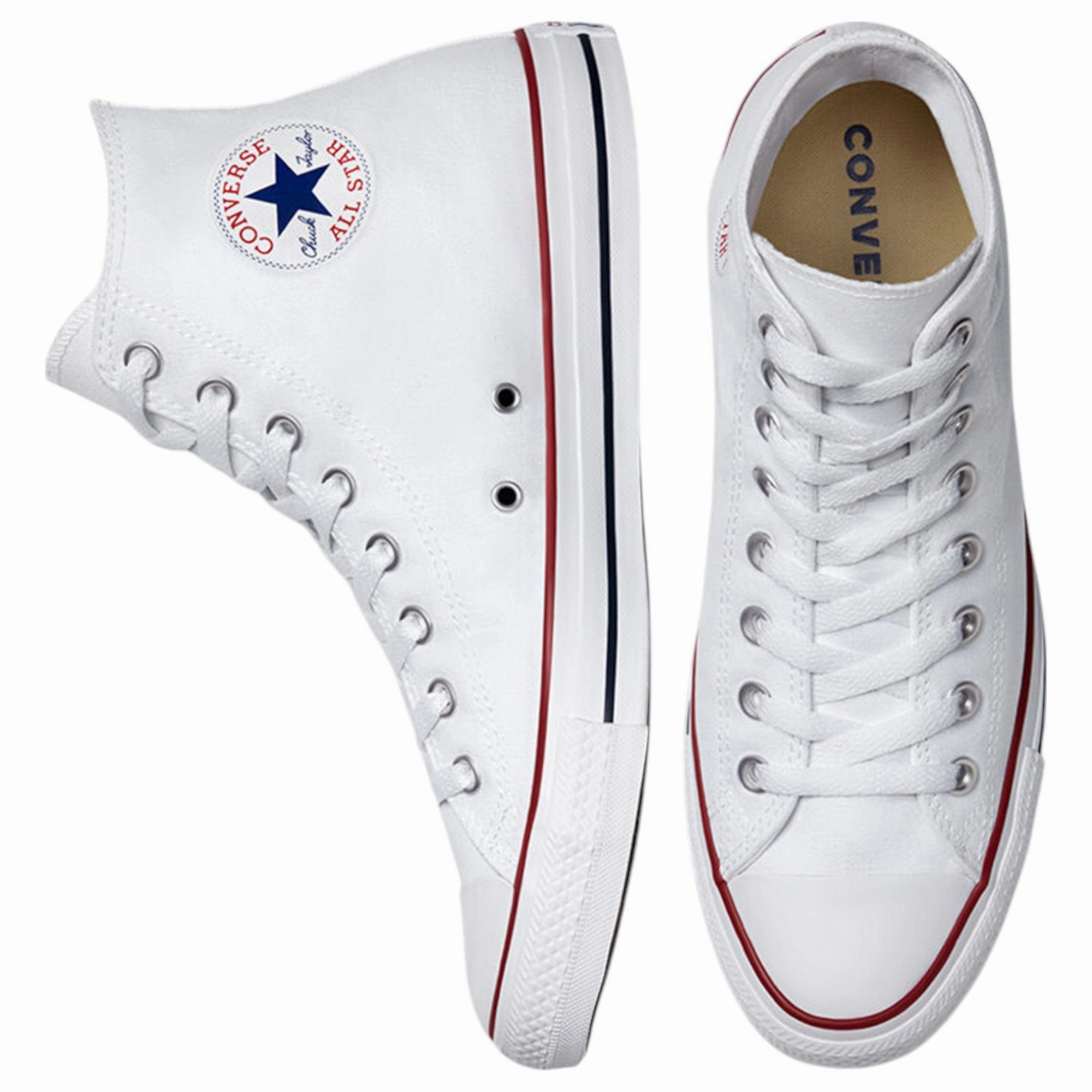 Mens Converse Chuck Taylor All Star Optical White Hi Top Lace Up Casual Shoe Max 90 Casual Shoes