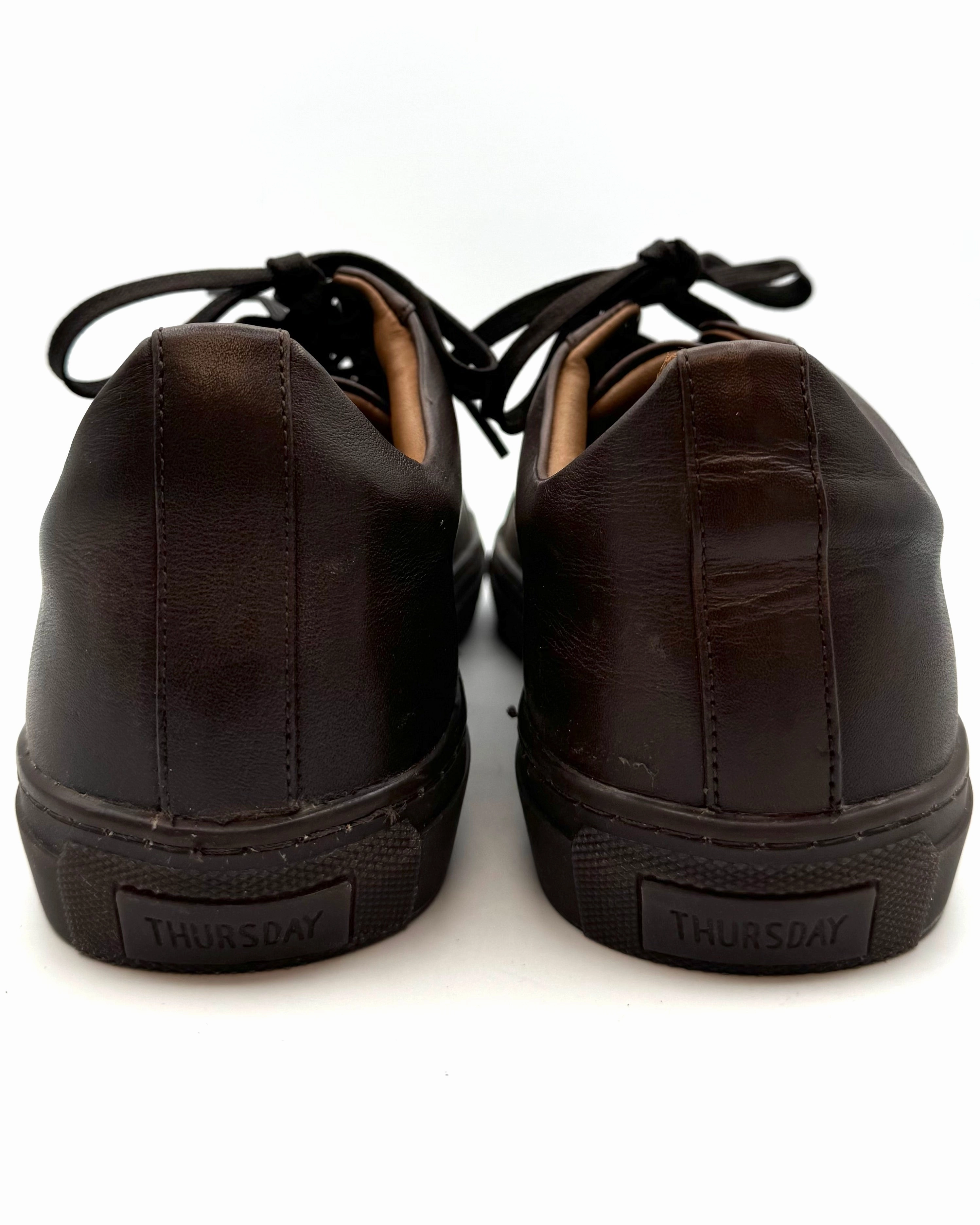 Dorothy Leather Ankle Boots MENS Espresso Brown Leather Sneakers - Size 12.5