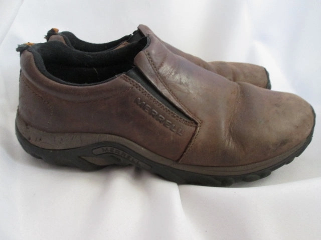 Bear Paws Boots Mens MERRELL JUNGLE MOC Leather Slip on Shoe Loafer 10 NUBUCK BROWN