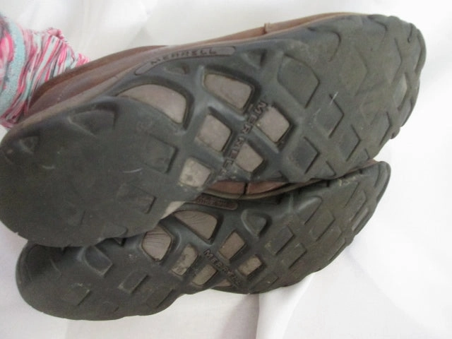 Mens MERRELL JUNGLE MOC Leather Slip on Shoe Loafer 10 NUBUCK BROWN Sorrells Boots