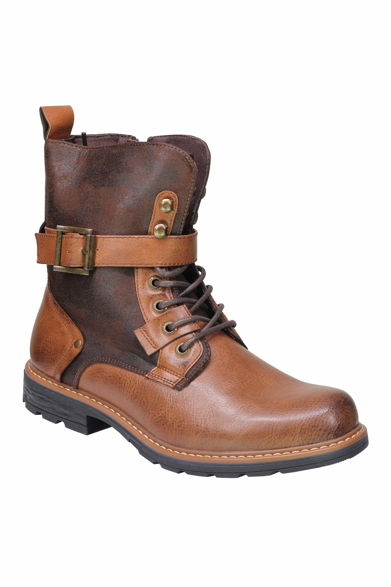 Silver Glitter Boots Mens Retro Biker Boots PU Leather 6 Ankle Lace up Side Zip Army Military Shoes