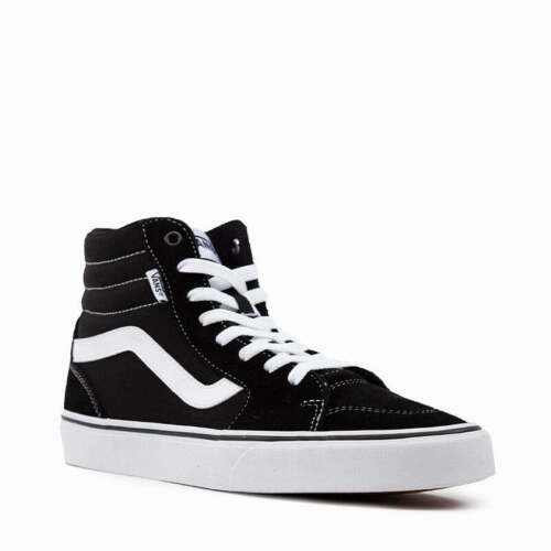 Mens Vans Filmore Hi Black/White Hi Top Lace Up Shoes Smart Casual Shoes Sale