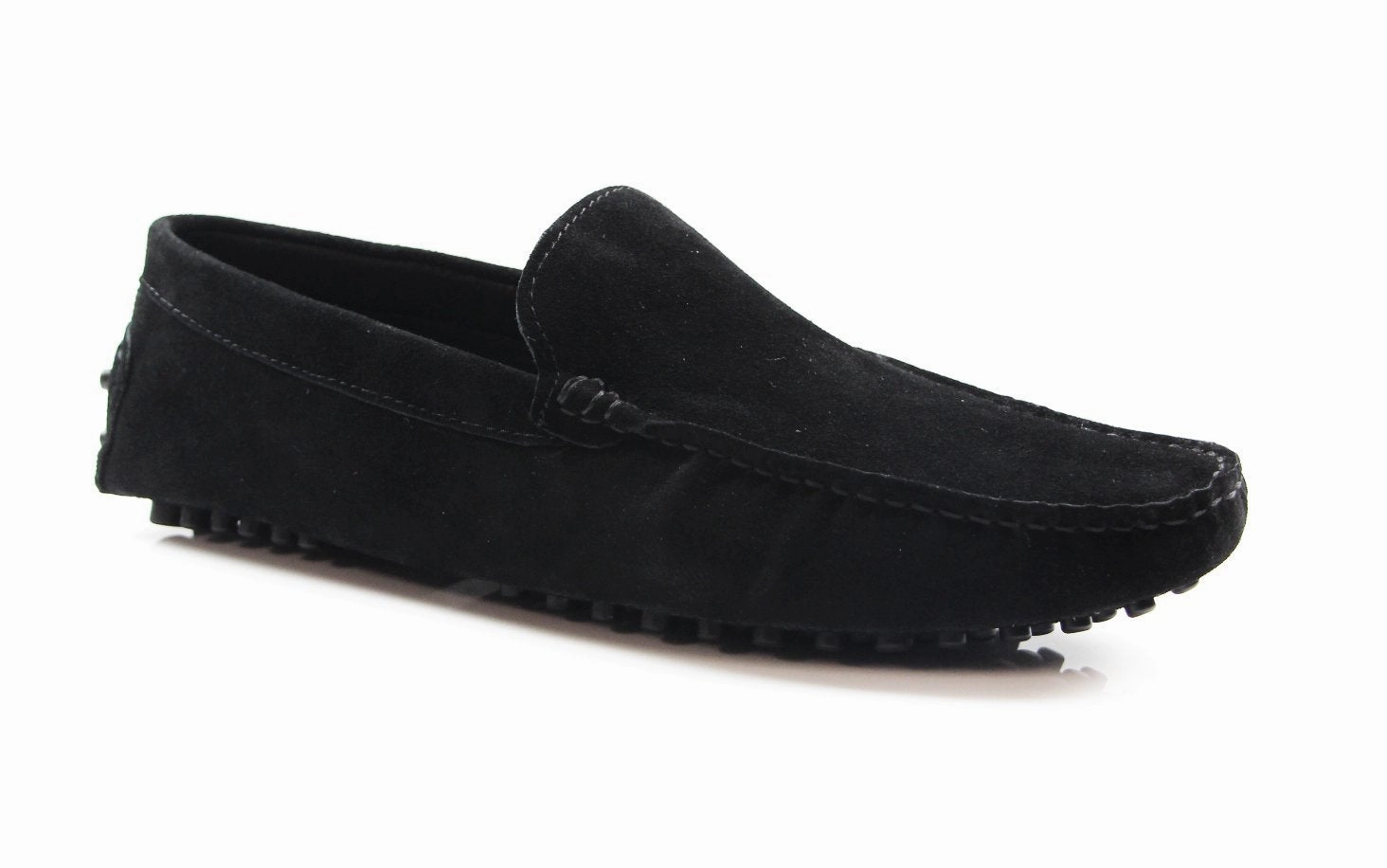 Moccasin Casual Shoes Mens Zasel Summer Slip On Black Suede Boat Shoes