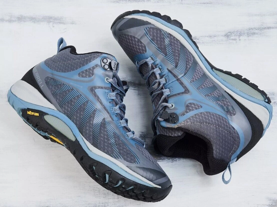 Hiking Shoes Snow Merrell Women's Siren Edge 3 Mid Waterproof Hiking Shoe J034458 Rock/Blue - 6.5