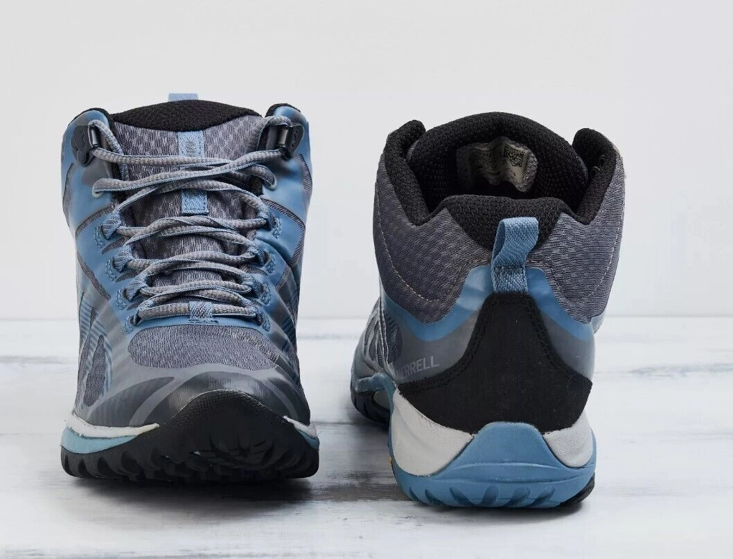 Merrell Women's Siren Edge 3 Mid Waterproof Hiking Shoe J034458 Rock/Blue - 6.5 Best Gore Tex Hiking Shoes