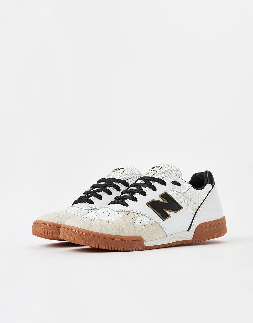 New Balance Numeric 600 Tom Knox Skate Shoes - White/Black Mule Tennis Shoes New Balance