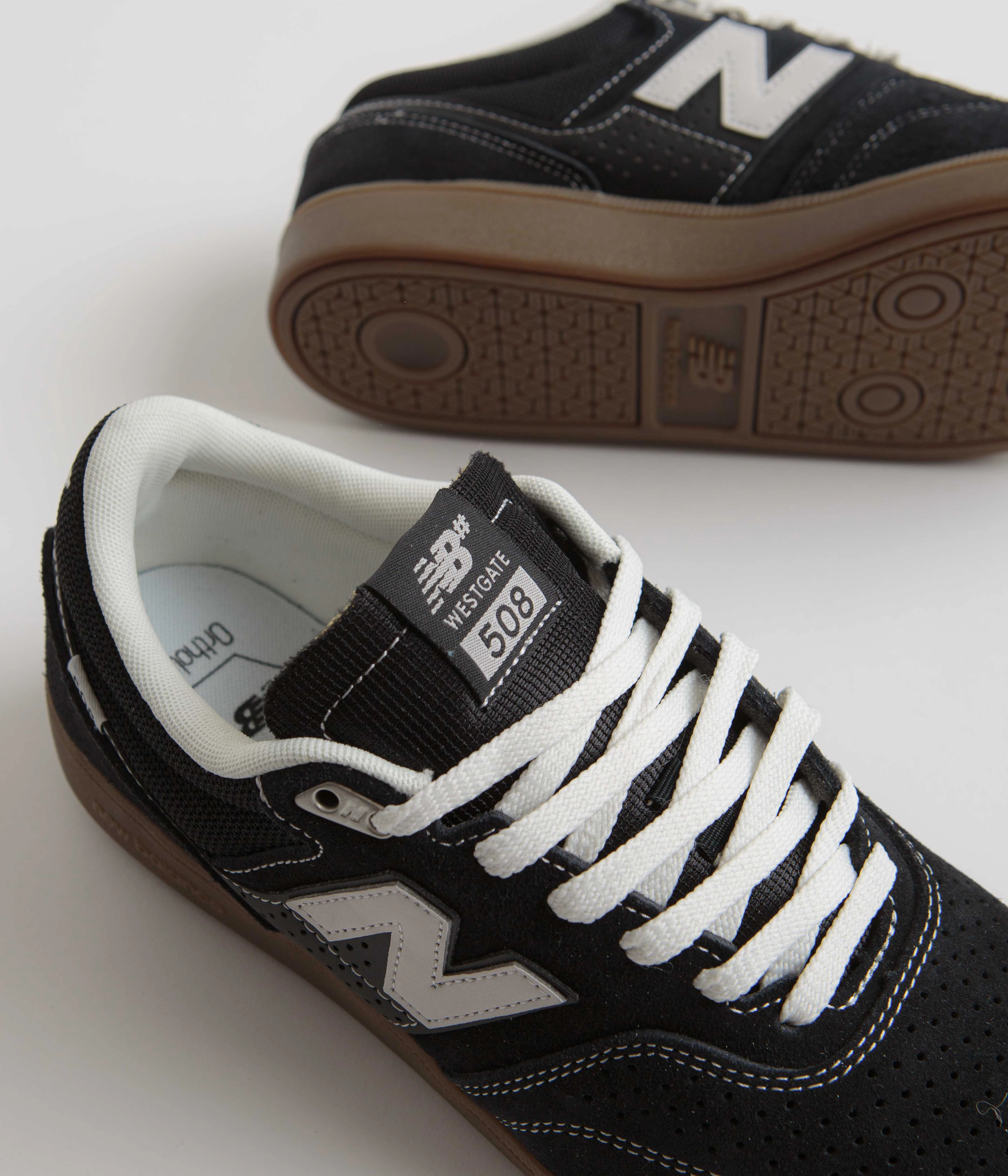 New Balance 6e Wide Shoes New Balance Numeric 508 Brandon Westgate Shoes - Black / Gum