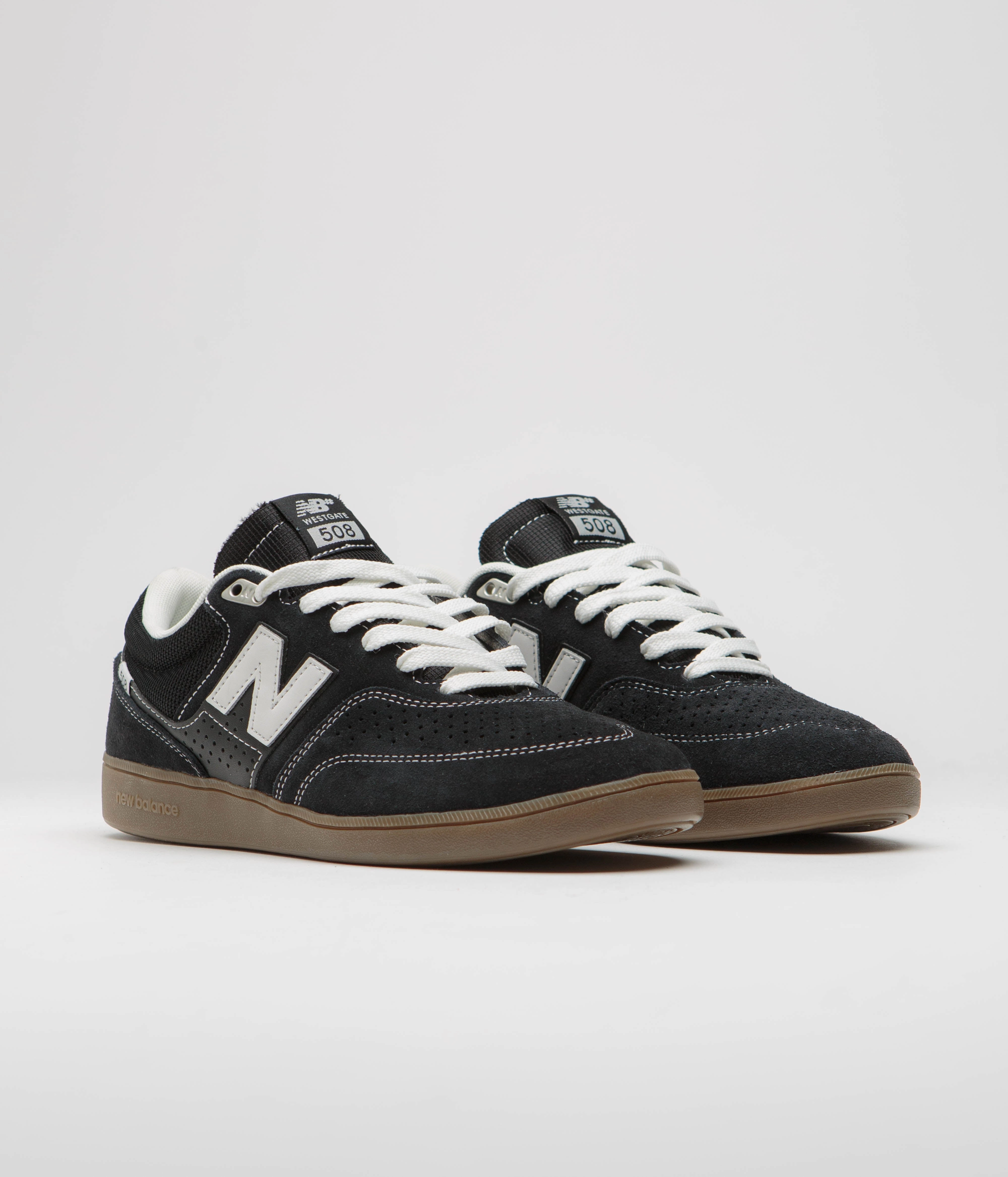 New Balance Numeric 508 Brandon Westgate Shoes - Black / Gum New Balance Wide Width Womens