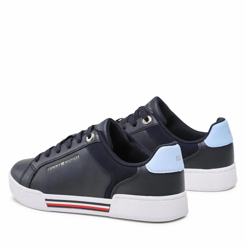 Jeans Brown Sneakers Tommy Hilfiger Court Sneaker Global Stripes Sneaker Women - NAVY