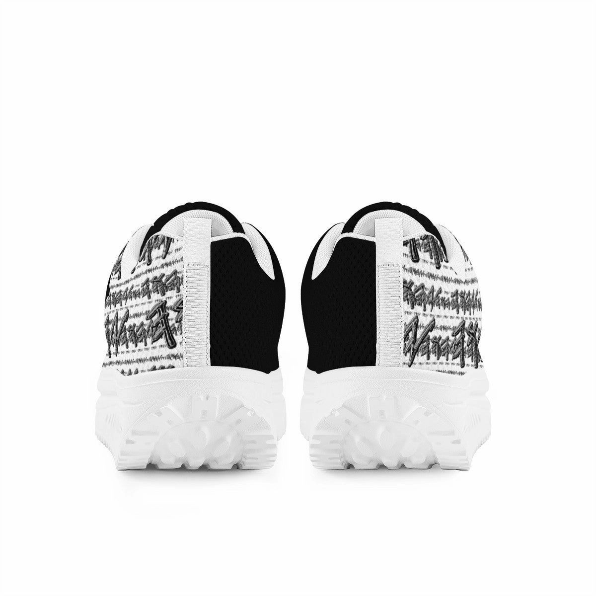 Most High God - Yahuah 01-01 White Ladies Mesh Heightened Rocking Sneakers Running Shoes For Flat Foot