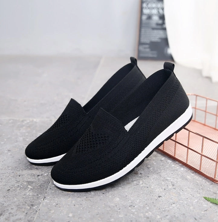 Flat 11.5 In Doll Shoes Mothers shoes, fabric loafers for women, casual sneakers for spring and summer, flat heels, breathable flat shoes