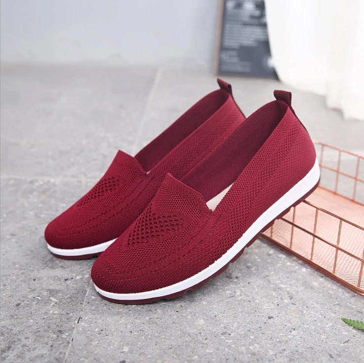 Mothers shoes, fabric loafers for women, casual sneakers for spring and summer, flat heels, breathable flat shoes New Balance Shoes