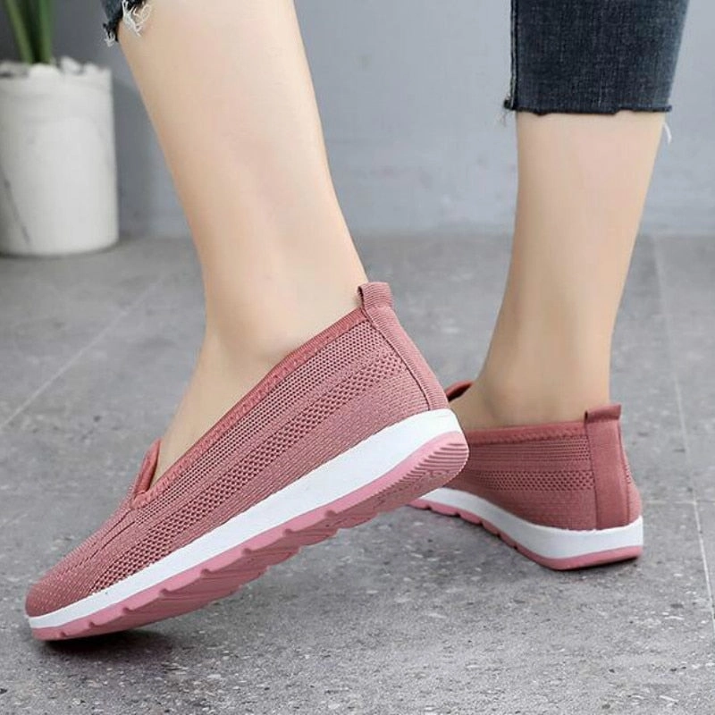 Sole Shoes Mothers shoes, fabric loafers for women, casual sneakers for spring and summer, flat heels, breathable flat shoes