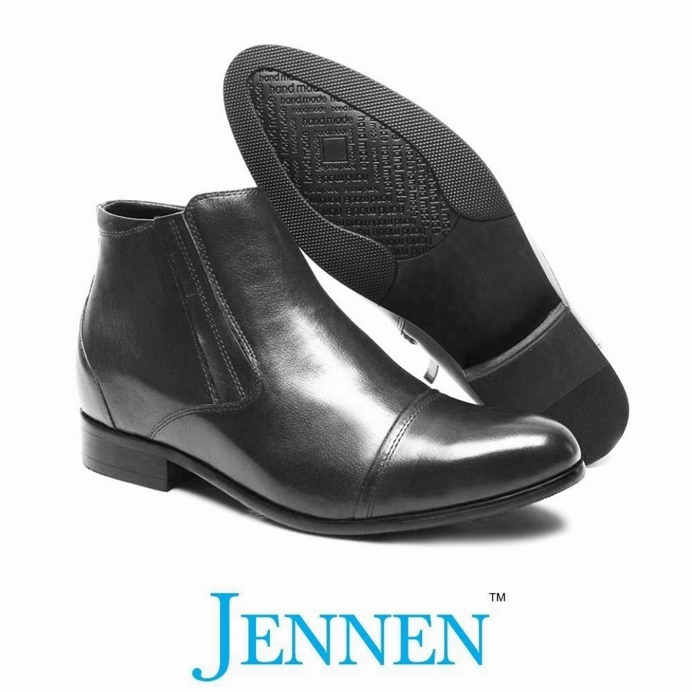 Mr. Ferras Black 8cm | 3.2 inches Taller Formal Elevator Boots Dress And Boots Outfit
