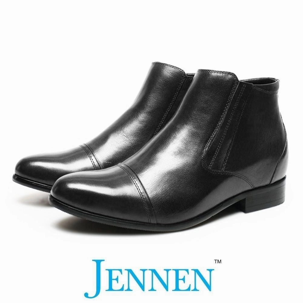 Trukka Boots Mr. Ferras Black 8cm | 3.2 inches Taller Formal Elevator Boots