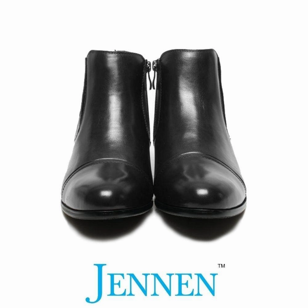 Mr. Ferras Black 8cm | 3.2 inches Taller Formal Elevator Boots High Heel Shoe Boots
