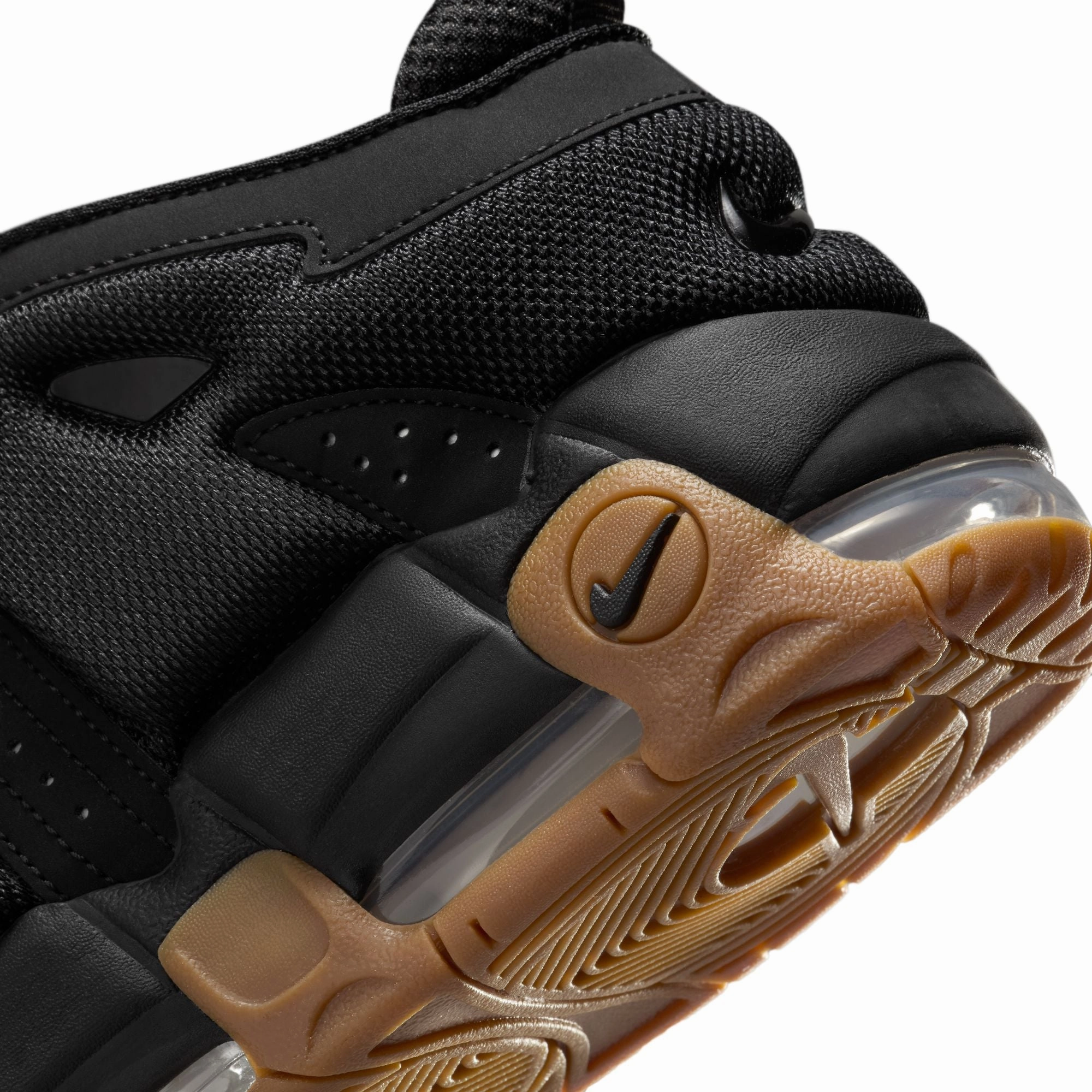 MENS NIKE AIR MORE UPTEMPO LOW (BLACK/GUM MED BROWN) Asics Running Shoes Ortholite