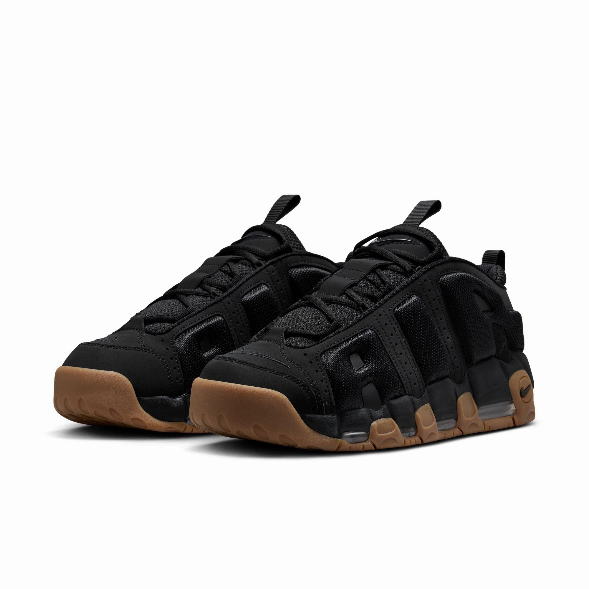 MENS NIKE AIR MORE UPTEMPO LOW (BLACK/GUM MED BROWN) Asics Vb Shoes