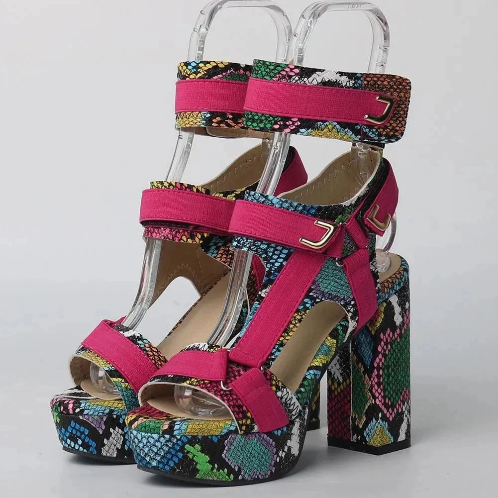 Multicolor Platform Strap Sandals Fisherman Sandals Leather