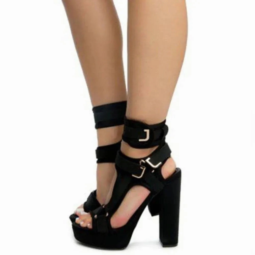 Multicolor Platform Strap Sandals Sandals Pattern