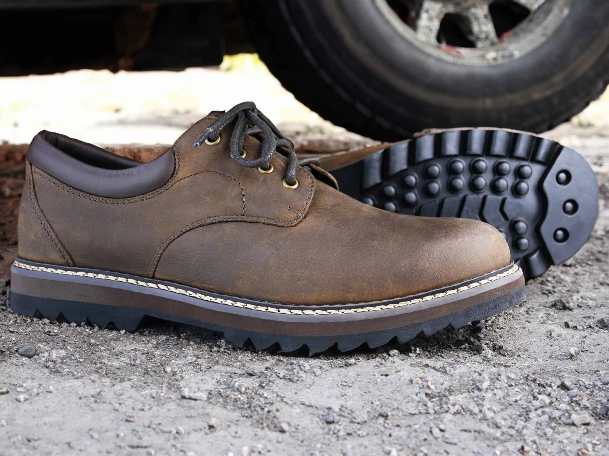 Pictures Of Cowboy Boots PAINSWICK Mens Waterproof Leather Walking shoes in Dark Brown with rubber sole