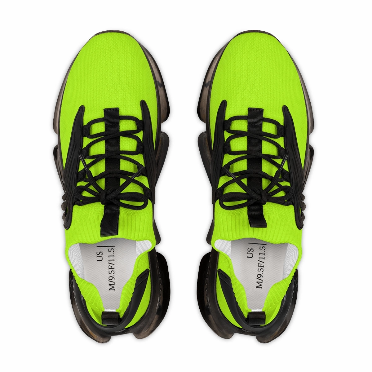 Neon Green Color Men's Shoes, Best Green Color Premium Comfy Men's Mesh Sports Sneakers Shoes Footwear Square Toe Ankle Boots