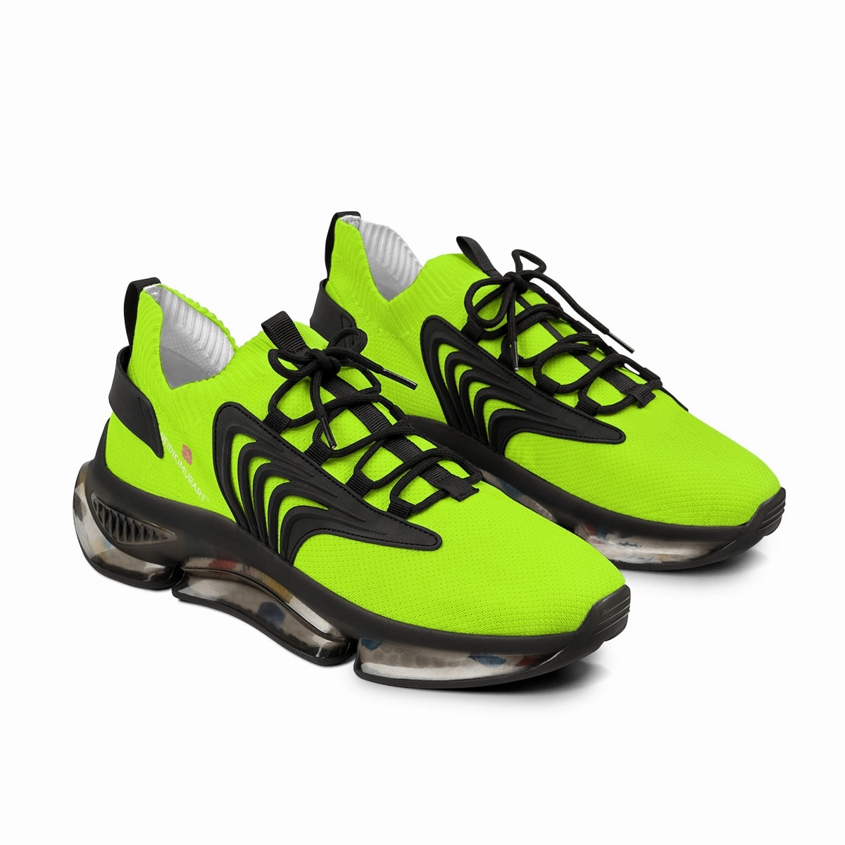 Neon Green Color Men's Shoes, Best Green Color Premium Comfy Men's Mesh Sports Sneakers Shoes Footwear Boots Sam Edelman