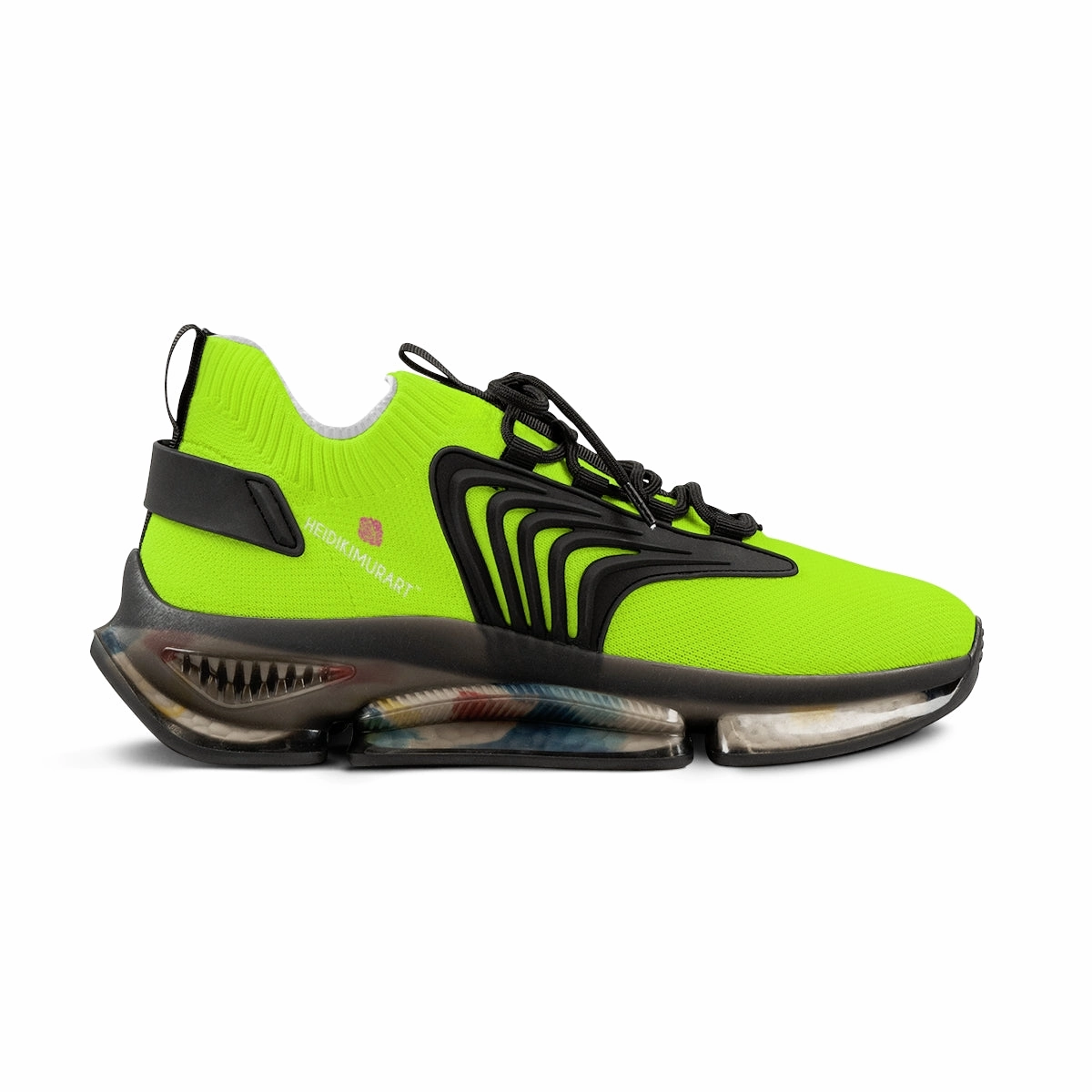 Neon Green Color Men's Shoes, Best Green Color Premium Comfy Men's Mesh Sports Sneakers Shoes Footwear La Canadienne Boots Sale